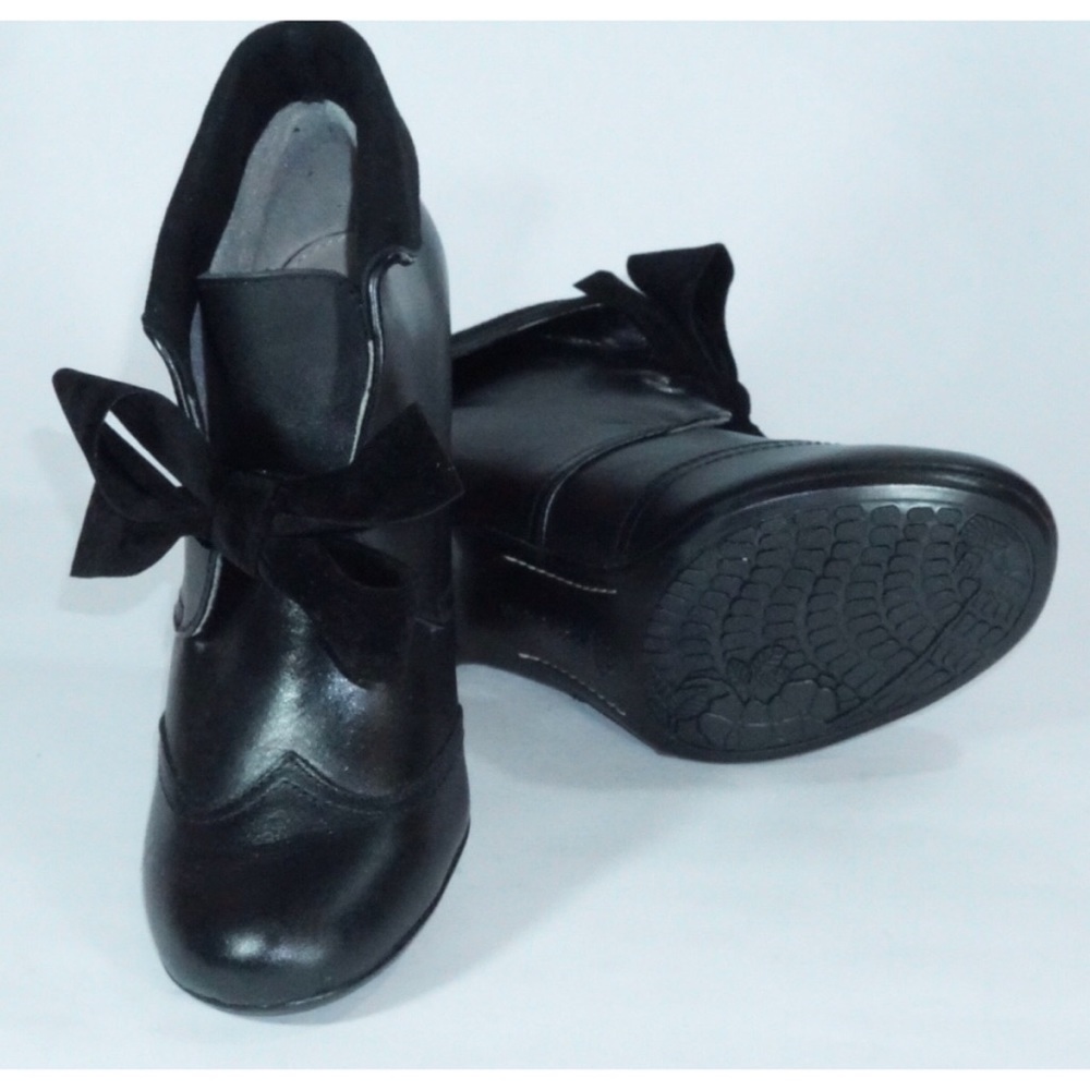 Hush Puppies Women's Black Bow Tie Ankle Boots 7 - Picture 5 of 8